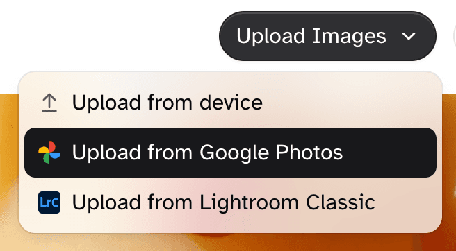 Upload from Google Photos