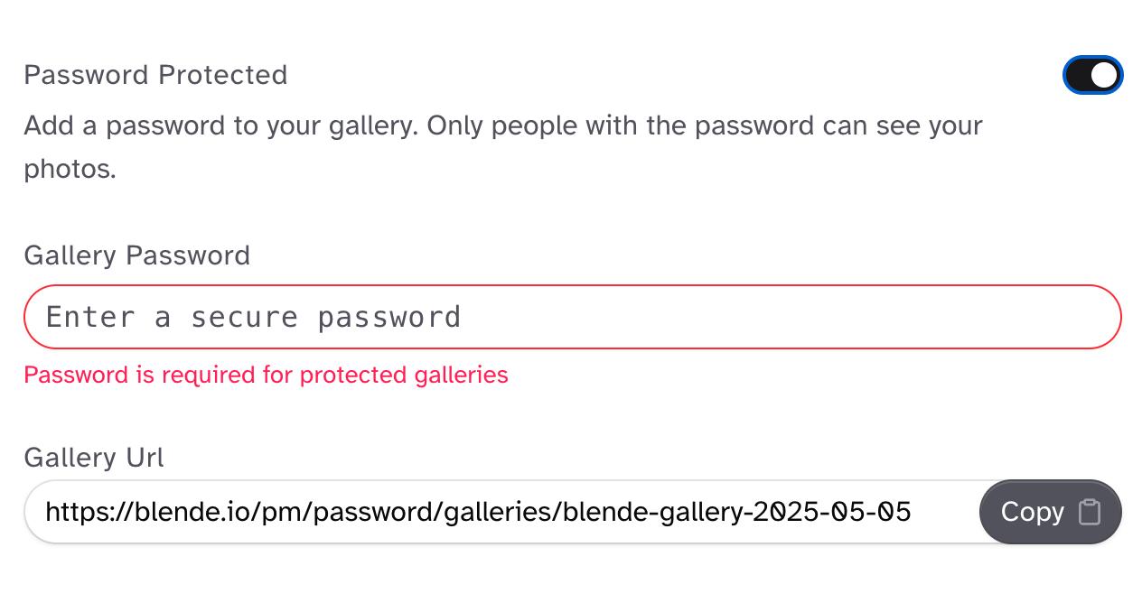 Password Protected Gallery
